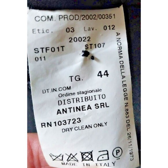 1973 Armani Collezioni Tweed Jacket Black White & Beige Size 8  Blazer Suit - Picture 10 of 11